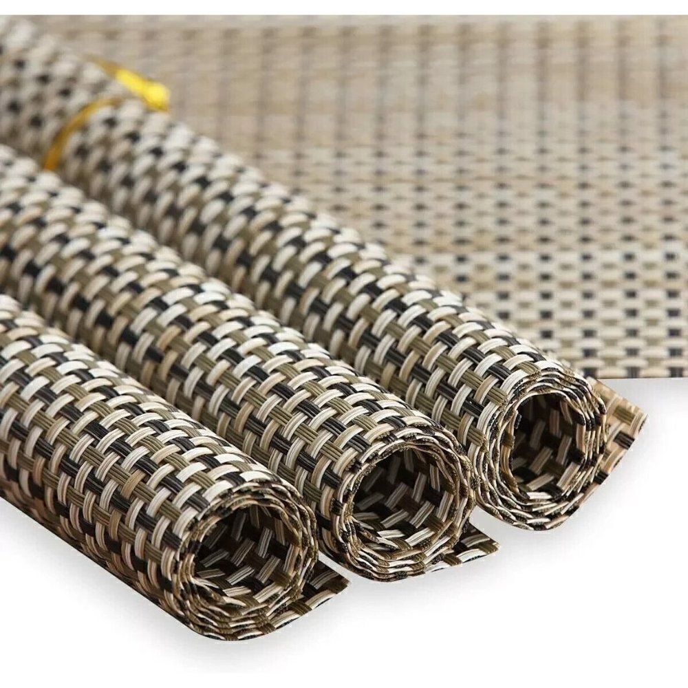 Woven Placemats Set of 4 Vinyl Washable Placemats
